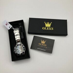 OLEVS Men's Dazzling Quartz Watch Waterproof Luminous Stainless Steel Wristwatch